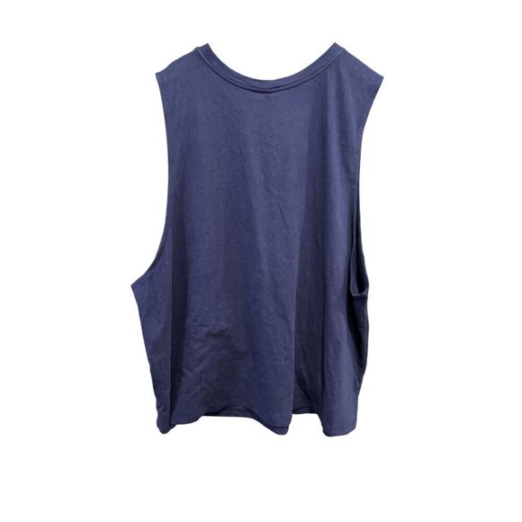 Fabletics Micah Muscle Tank Navy Blue Jersey Slub Fabric 4X - Picture 4 of 7